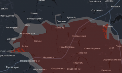 На Покровском и Константиновском направлениях зафиксировано продвижение войск РФ — данные DeepState
