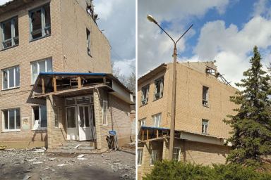 Обстріл Костянтинівки вдень 10 квітня: пошкоджено фасад підприємства, що обійшлося без жертв