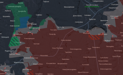 На Костянтинівському напрямку російські війська окупували Катеринівку та просунулись до Олександро-Калинового