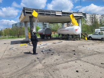 Атака дронами &laquo;Молнія-2&raquo; у Костянтинівці: пошкоджено АЗС та СТО