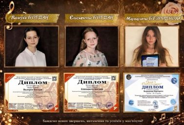 Учні Костянтинівської школи мистецтв здобули лауреатські звання на міжнародних конкурсах &laquo;Барви України&raquo; та &laquo;Сузір&rsquo;я Слобожанщини&raquo;